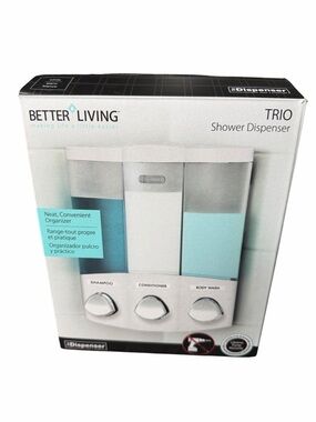 Better Living Trio Shower Dispenser in White